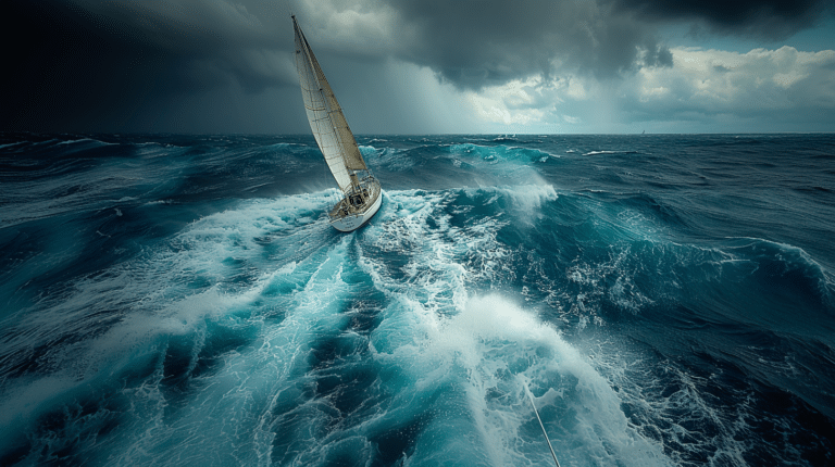 Sailing boat in the storm as metaphor for the "European private client business 2024–2026: steadfast island in the storm?!"