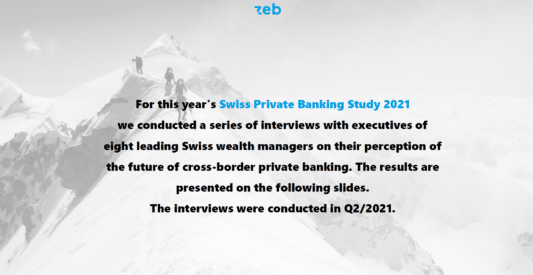 Swiss Private Banking Study 2021: Series of interviews with executives of eight leading Swiss wealth managers